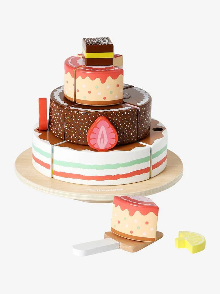 3-Tier Fruit Cake in Certified Wood