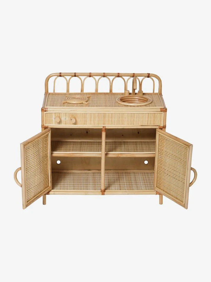 Rattan and herbarium kitchenette - natural